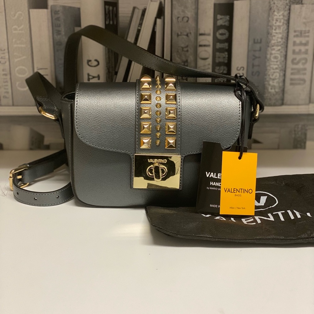Valentino Leather Crossbody Yasmine Stud Handbag NWT